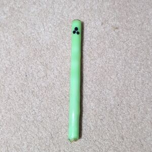 Blown Glass Boba Straw Reusable Cup Accessory Slime Green & Blue